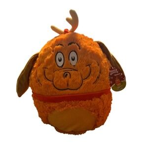 Sqishmallow 15" The Grinch's Dog Max Fuzzy Plush Animal Orange